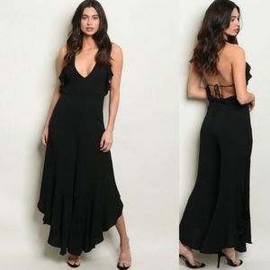 Selena Black Jumpsuit